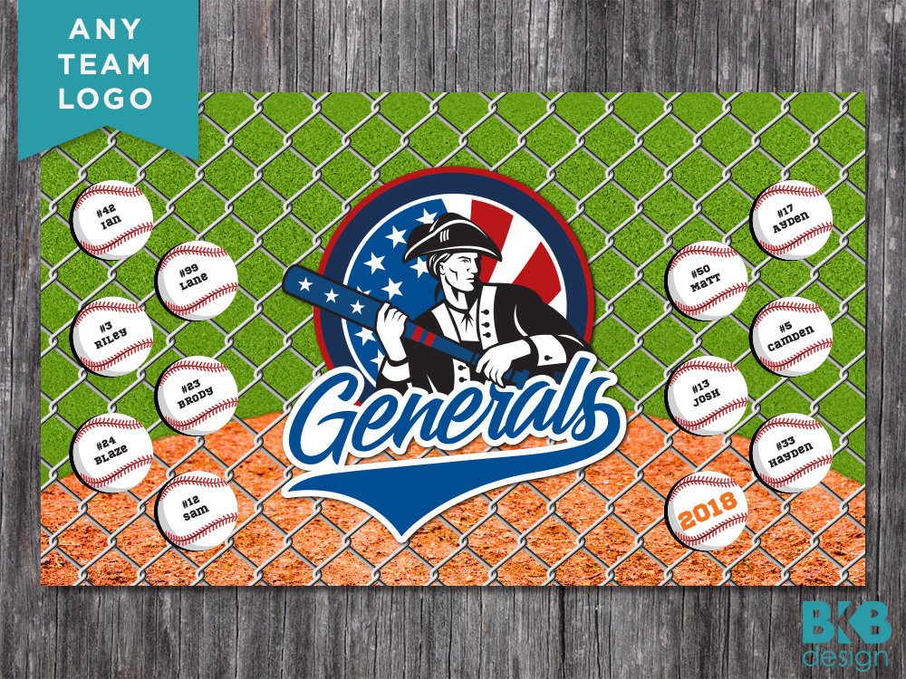 Custom Vinyl Baseball Banner BKB Design