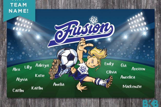 Vinyl Soccer Team Banner, Fusion