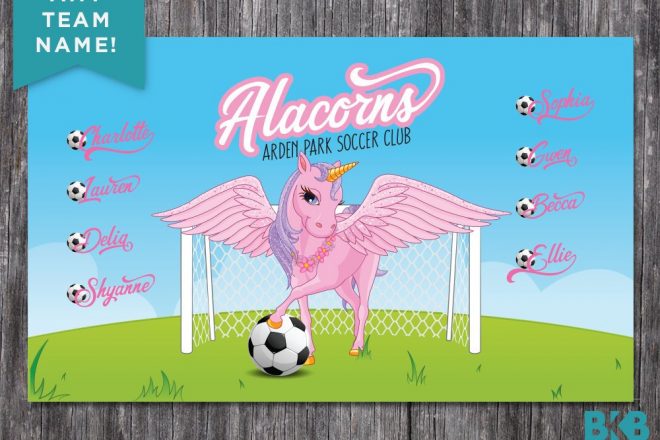 Vinyl Soccer Team Banner, Alacorns