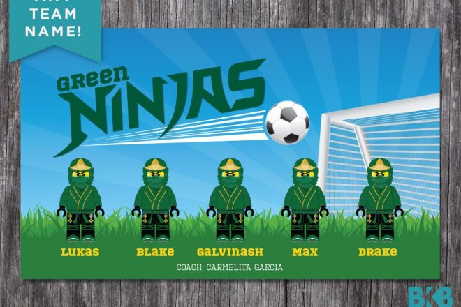 Vinyl Soccer Team Banner, Ninjas