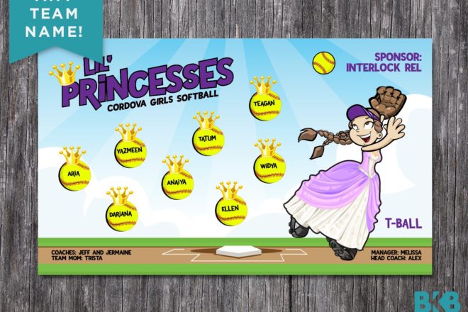 Princesses – Softball Banner