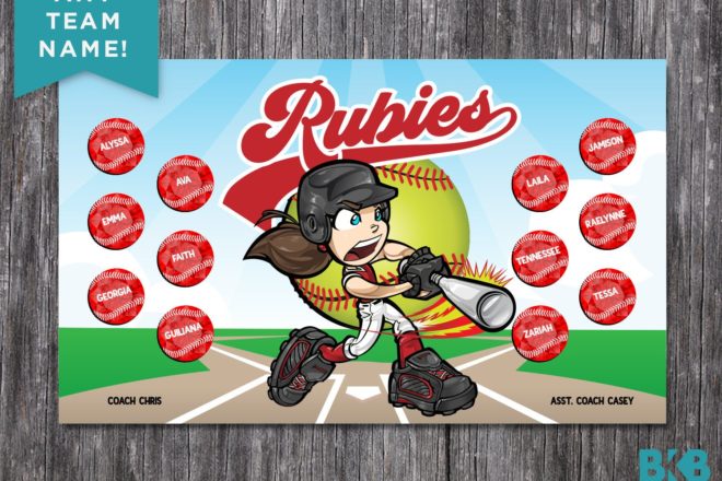 Rubies – Softball Banner