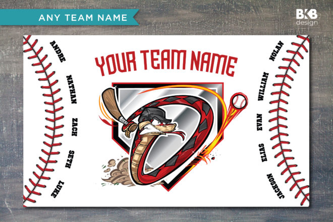Baseball Laces Vinyl Team Banner